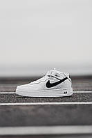 Nike Air Force 1 Mid White Black кроссовки и кеды высокое качество Размер 42