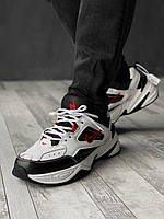 Nike M2K Tekno Black White «Red Logo» кроссовки и кеды высокое качество Размер 36