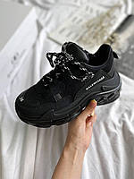 Balenciaga Triple S Clear Sole Black «White Logo» 3 кроссовки и кеды высокое качество Размер 37