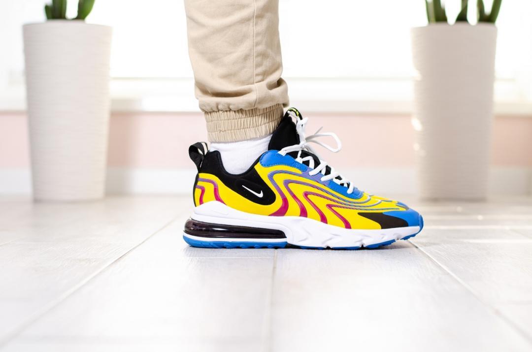 Yellow and blue air max 270 hot sale