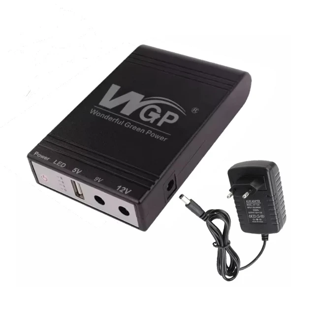 Mini UPS WGP, Powerbank на 8800Mah, Выходы USB, DC 9V, 12V. ИБП для Роутеров + БЛОК ПИТАНИЯ - фото 1 - id-p1747178296