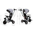 Триколісний велосипед Kidwell AXEL Grey з ручкою для керування та сталевою рамою, фото 10