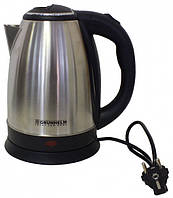 Чайник електричний з нержавіючої сталі Grunhelm EKS-2028 1.8 л електрочайник дисковий Обертання 360°