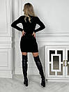 Коротке облягаюче плаття гольф зі складками та коміром-стійкою (р. 42-46) 4035074, фото 10