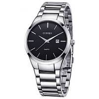 Классические мужские наручные часы Curren 8106 Silver-Black