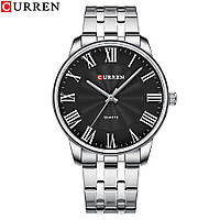 Классические мужские наручные часы Curren 8422 Silver-Black