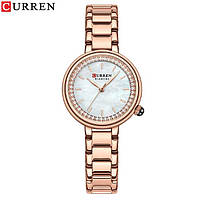 Классические женские наручные часы Curren 9089 Gold-White