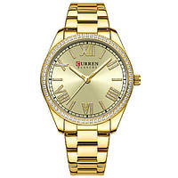 Классические мужские наручные часы Curren 9088 Gold-Gold