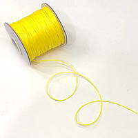 1 м - Вощеный шнур полированный 0,8 мм - желтый