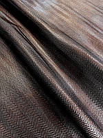 Натуральная кожа принт зиг-заг (коричневая), толщина 1.0-1.2 мм