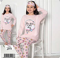 Детская пижама для девочки интерлок "Звезда" в розоом цвете