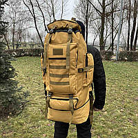 Рюкзак військовий тактичний туристичний 100 літрів армійський рюкзак койот