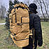 Рюкзак військовий тактичний туристичний 100 літрів армійський рюкзак койот, фото 3