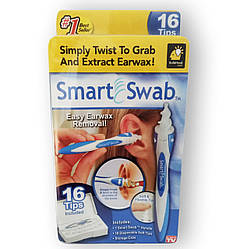 Smart Swab - Прилад для чищення вух (Вухочистка), 16 насадок
