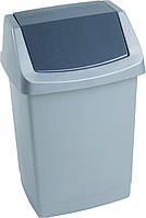 Контейнер для сміття з поворотною кришкою Curver (Курвер) Click-It 25 л (04044) Сірий