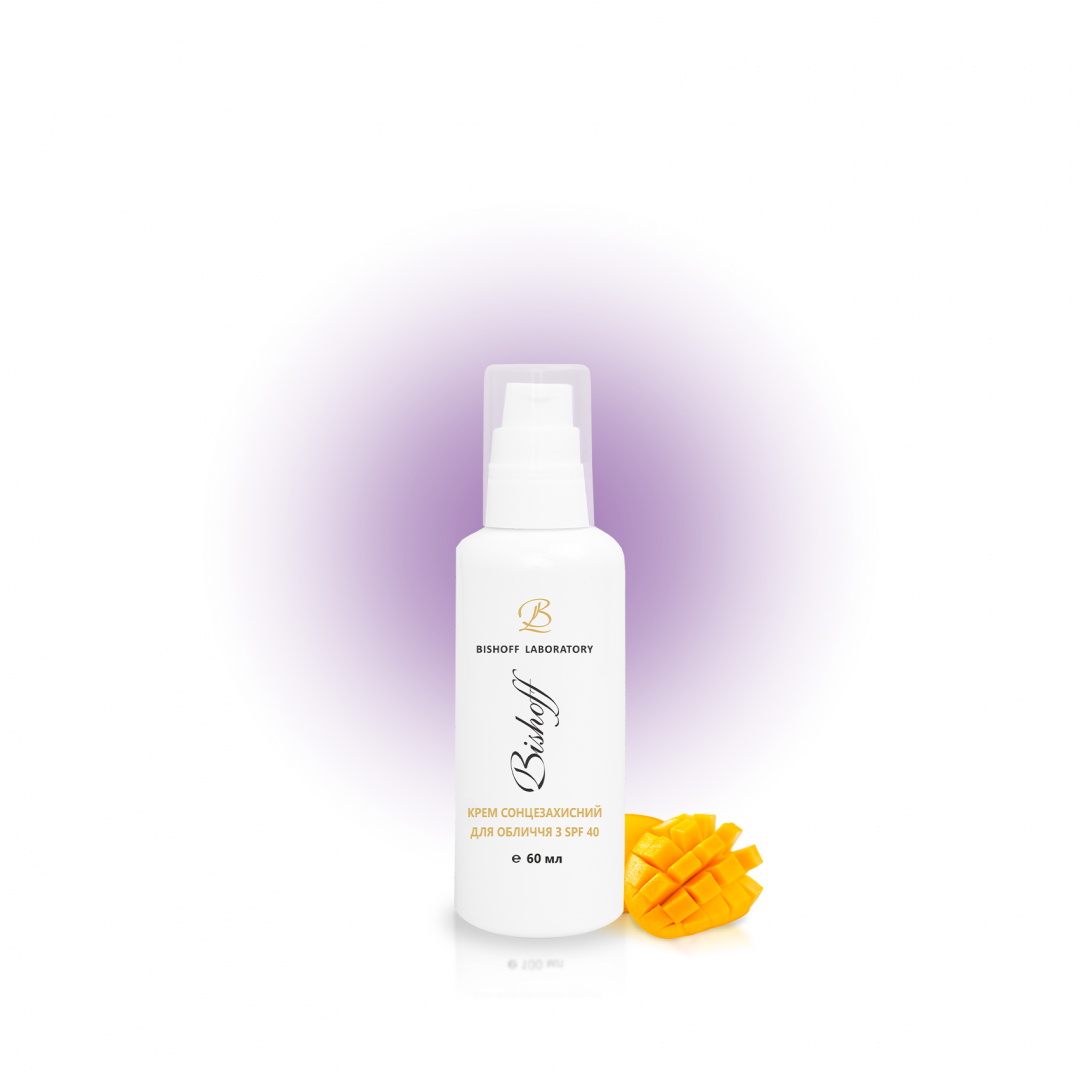 Крем сонцезахисний для обличчя з SPF40 // 60 мл Bishoff