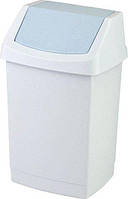 Контейнер для сміття з поворотною кришкою Curver (Курвер) Click-It 50 л (04045) Мармуровий