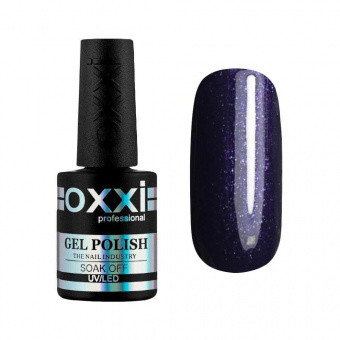Гель-лак №044 (темний фіолетовий, мікроблиск) Oxxi, 10 мл, фото 1