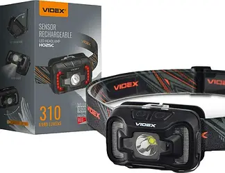 Налобний світлодіодний ліхтарик VIDEX H025C (VLF-H025C), акумуляторний ліхтар налобний на природу, рибалку