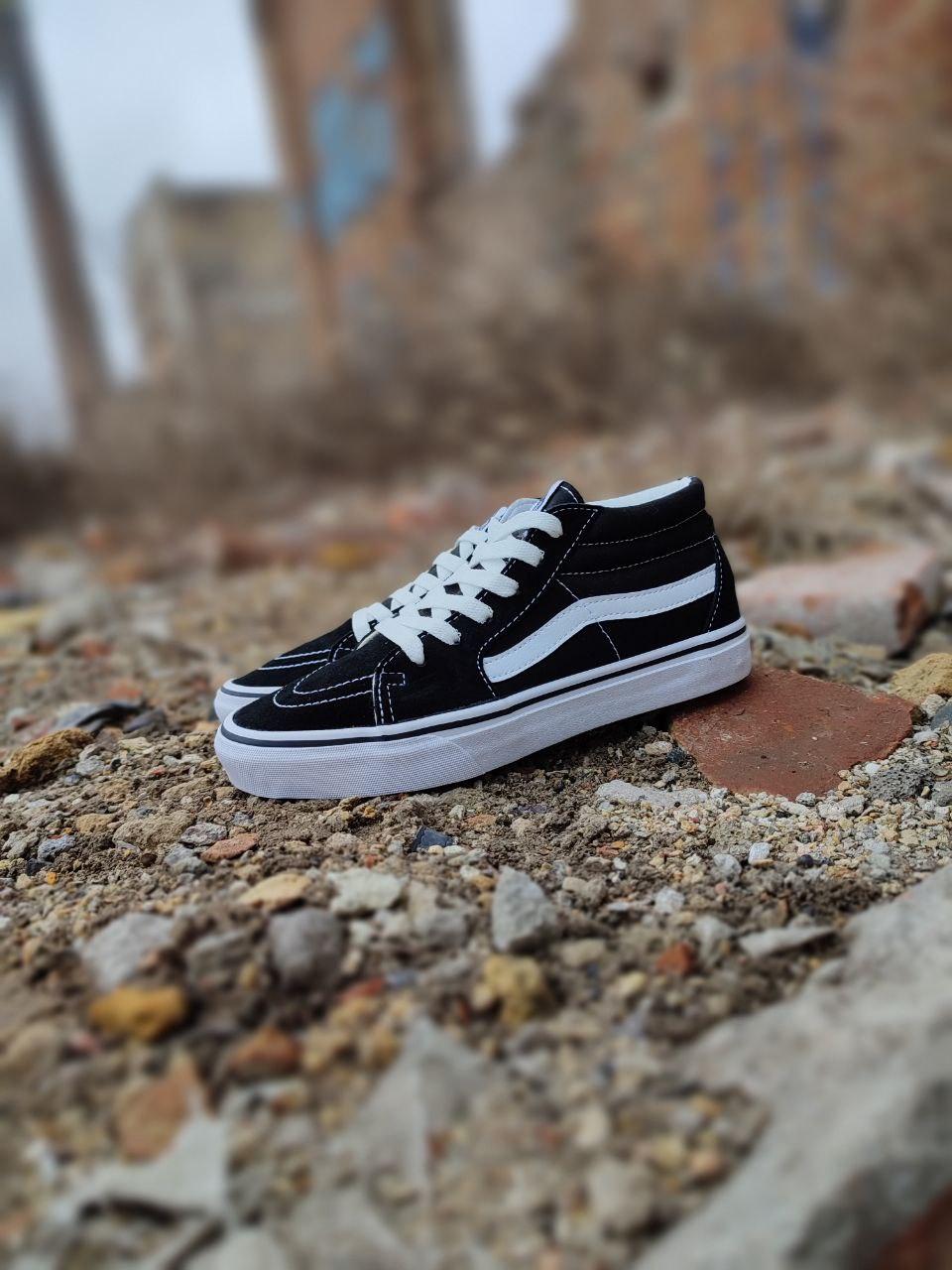 Vans Old Skool  Black / White кеды высокие женские 36р жіночі чорно-білі 2024