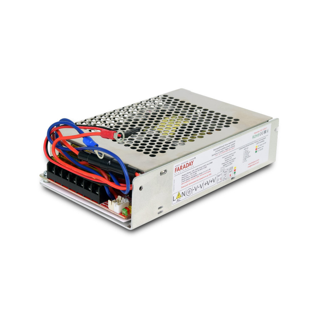 Безперебійний блок живлення Faraday Electronics 144W UPS ASCH ALU 12V під акумулятор 18А/г в алюмінієвому корпусі, фото 1