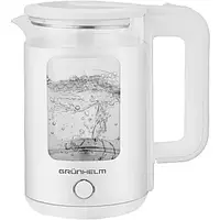 Електрочайник дисковий 1.8 л Grunhelm EKS-18101SW White 1500 Вт (чайник електричний)