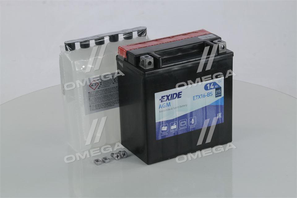 Аккумулятор 14Ah-12v Exide (ETX16-BS) (150х87х161) L, EN215 ETX16-BS ...