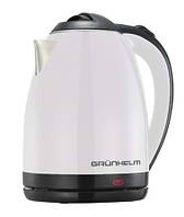 Електрочайник дисковий 1.8 л Grunhelm EKS-1866W White (чайник електричний) Обертання на 360°
