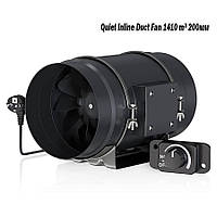 Канальний вентилятор із контролером швидкості Quiet Inline Duct Fan 1410 m3 200 мм