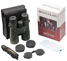 Бінокль Comet W13 (10x42A) waterproof, зелений, в чохлі, фото 4