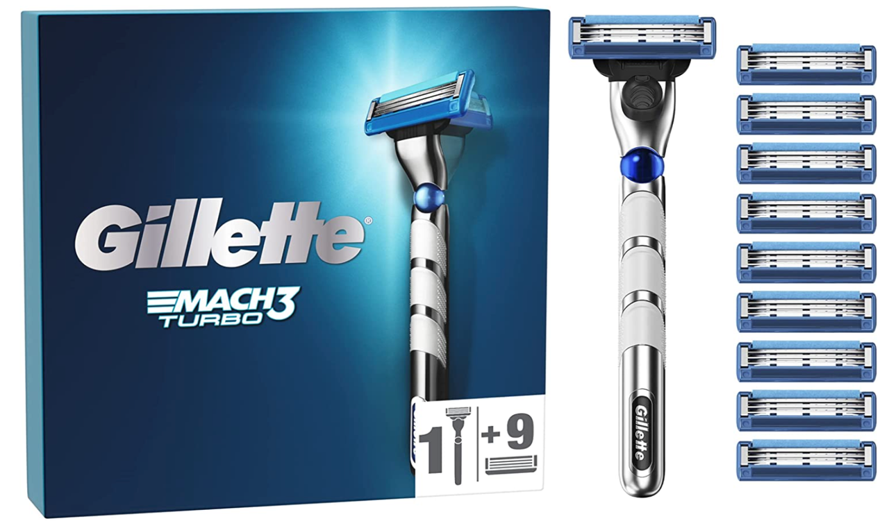 Бритва Мужская Gillette Mach3 Turbo (1 Станок и 9 Картриджей) — Купить ...