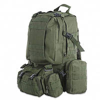 Рюкзак тактический военный с подсумками 55 л олива Tactical Backpack oliva B08