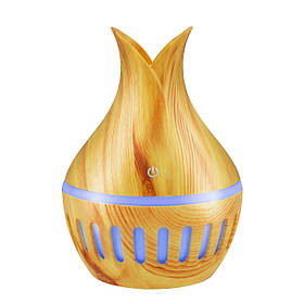 Аромадифузор зволожувач повітря з підсвічуванням DL169 300 мл світле дерево (95267)