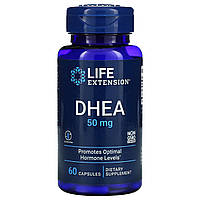 Life Extension, DHEA, 50 мг, 60 капсул Доставка з США від 14 днів - Оригинал