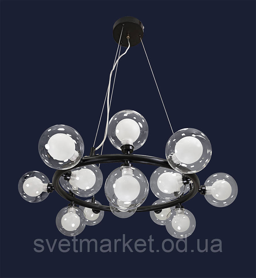 Дизайнерська люстра 761J2029-15 BK+CLWH
