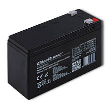 Акумуляторна батарея AGM Qoltec QLT1290B, Black Case, 12 V 9.0 Ah ( 151 х 65 х 94 (100) Q15