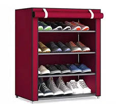 Складана тканинна шафа для взуття Storage Wardrobe на 4 полиці органайзер для взуття, фото 3