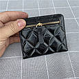 Маленький гаманець шкіряний візерунок квітка С37-КТ-10206-З Чорний, фото 6