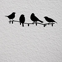 Вішалка для одягу з металу "Птахи на гілці" 60 см