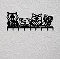 Вішалка для одягу з металу "Сови" 60 см