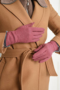 Рукавички жіночі текстильні темно-рожевого кольору                                                   153481M