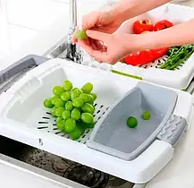 Кухонна обробна дошка на раковину Dish washing Зелена, роздільна дошка на мийку, Дошка для кухні, фото 6