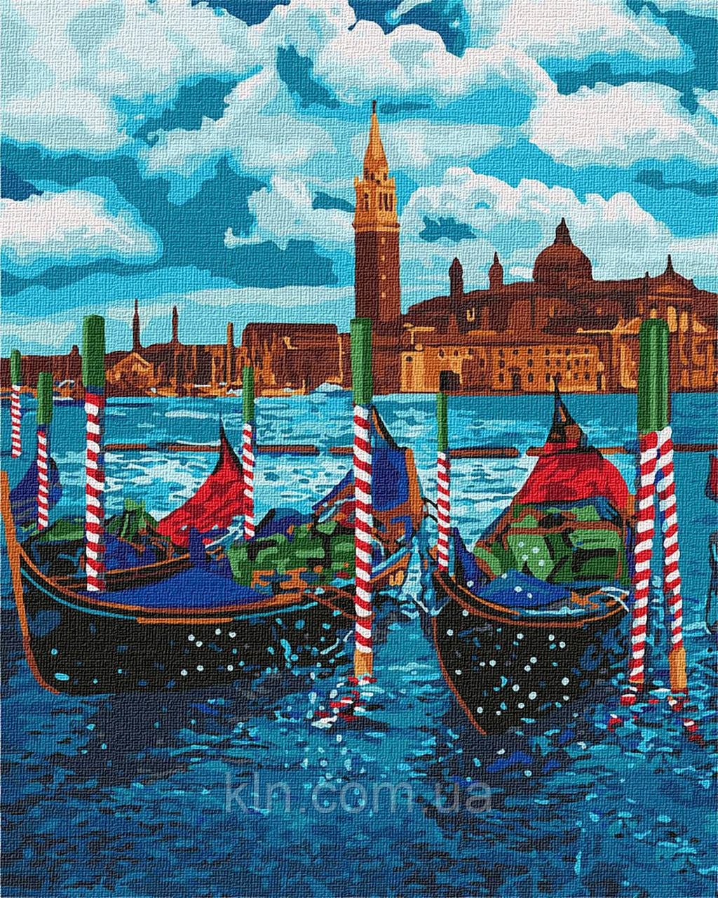 Картина за номерами Ідейка "Венеціанське таксі" (арт. KHO2749) 40*50 см без коробки