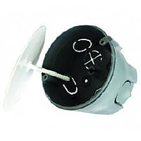 Коробка для розв. проводів прих.устан. по бетону з кришкою D70x45мм, негор.(68-05-21) Арт.39771