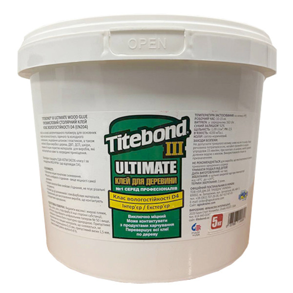 Клей TITEBOND III ULTIMATE D4 для дерева (1418), 5 кг