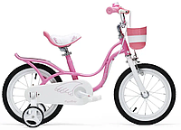 Велосипед для девочки 3-4 лет Маленький лебедь бело-розовый 12"