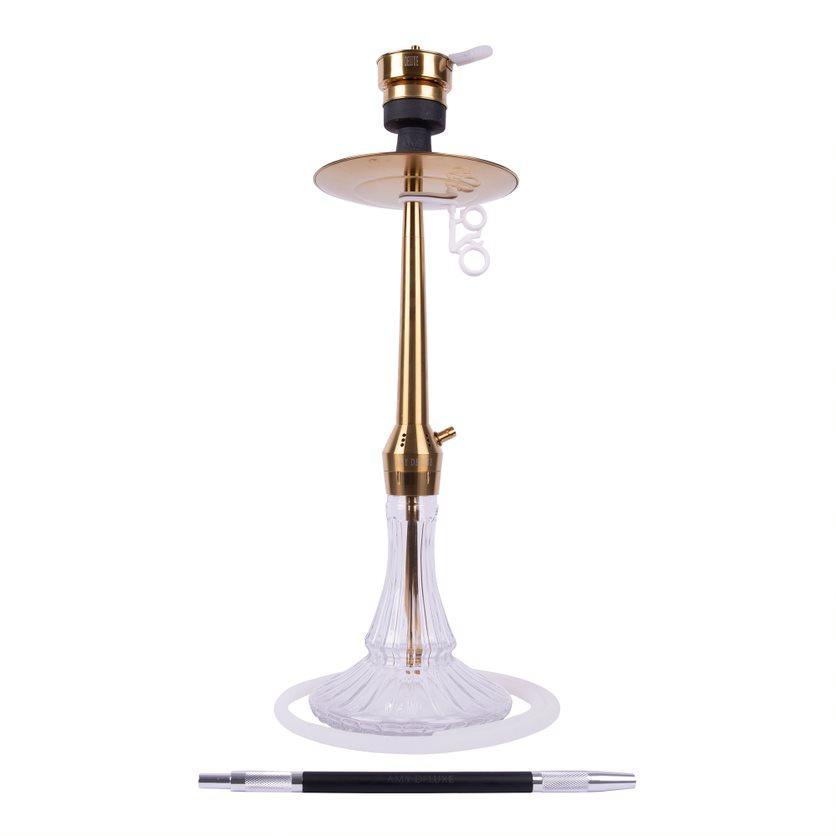 Кальян AMY Deluxe SS 35.01 Galactic Star висота 77 см на 1 персону золотистий/прозорий