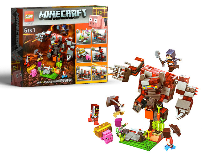 Конструктор (Minecraft) Майнкрафт Атака Роботів 6 в 1, 427 деталей (44093B)