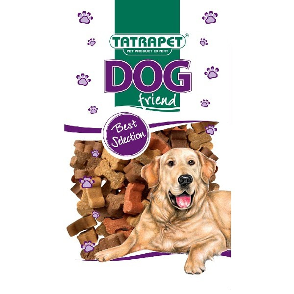 Ласощі для собак снеки мікс кісточок з ягням та рибою TatraPet DOG friend 80 г