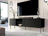 Тумба під телевізор Jungle 190 ПВХ, модерн, білий, чорний, чорний, чорний, фото 2